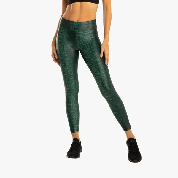 Koral Lustrous High Rise Legging - Duffle Green Snake