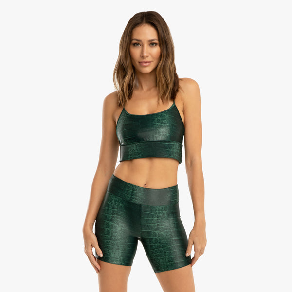 KORAL Norah Infinity Bra - Duffle Green Snake