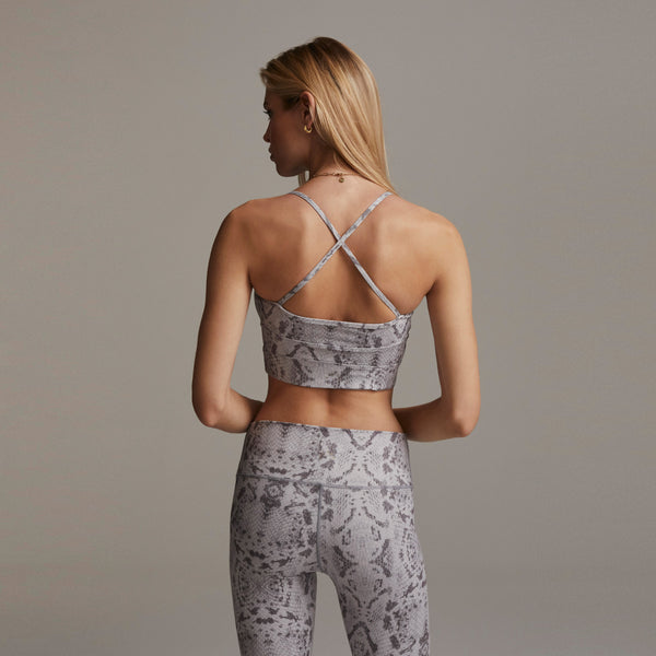 Varley Irena Bra Taupe Grey Snake